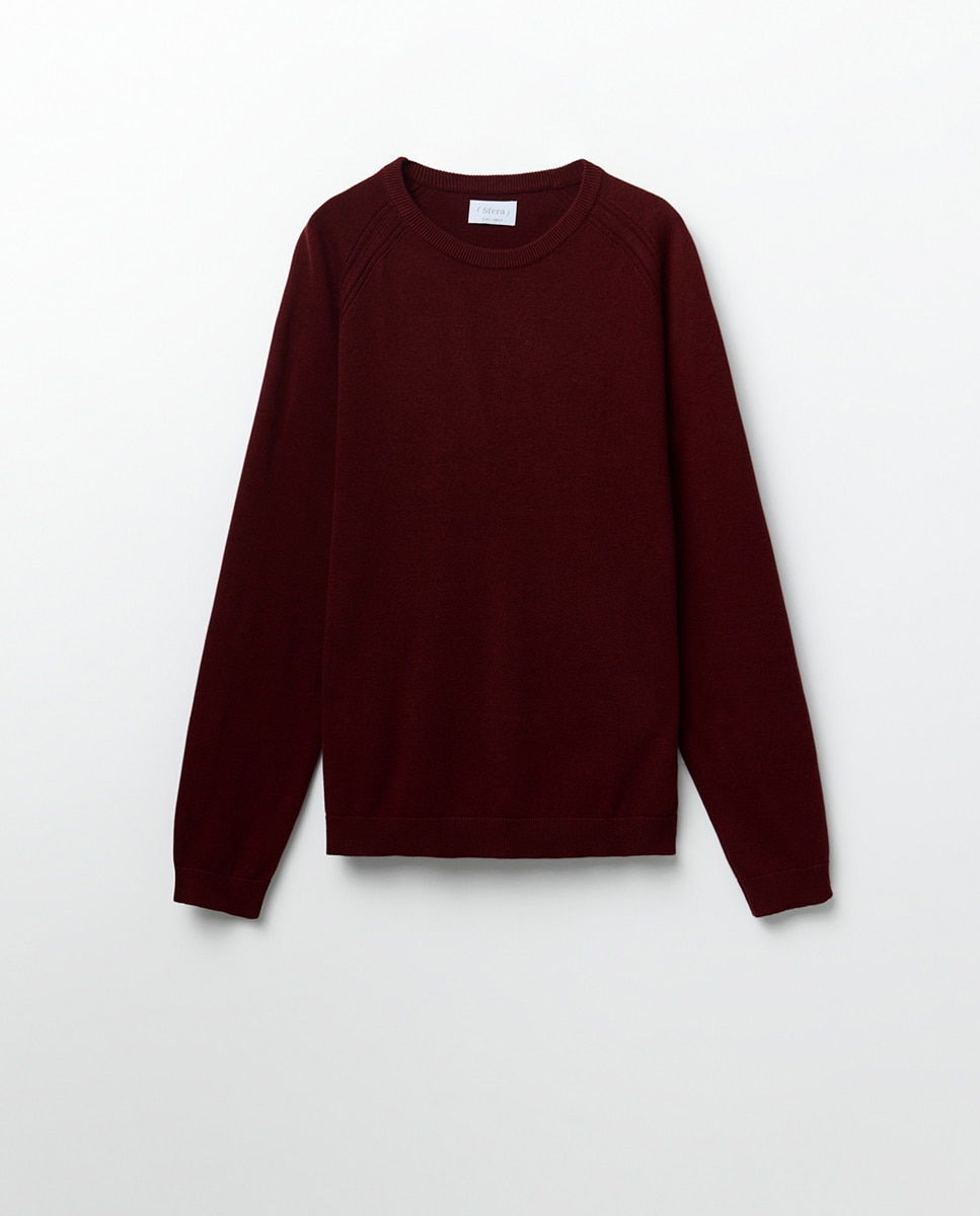 Camisola de Malha com Decote Redondo 600 Vermelho-9