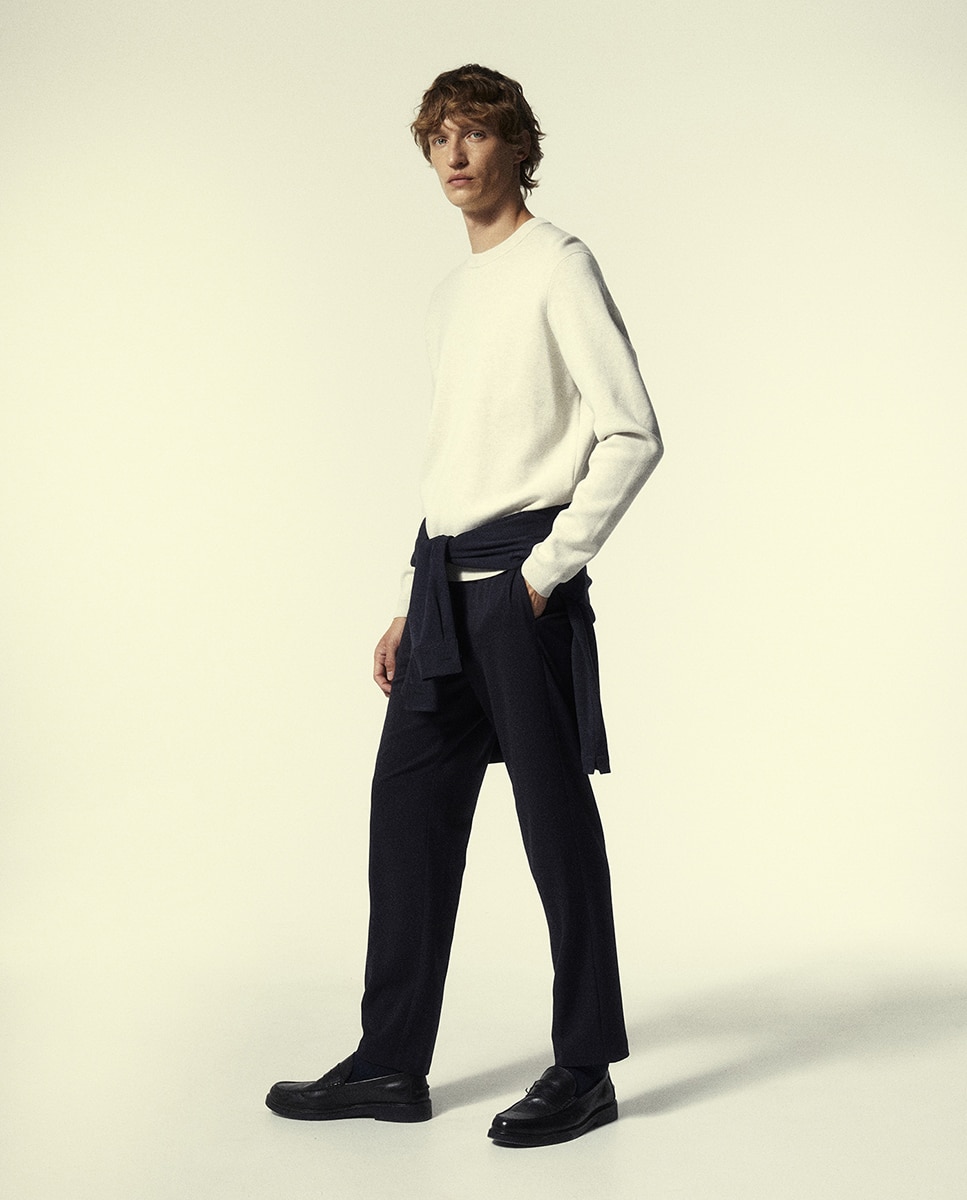 Camisola de Malha com Decote Redondo 120 Cru-4
