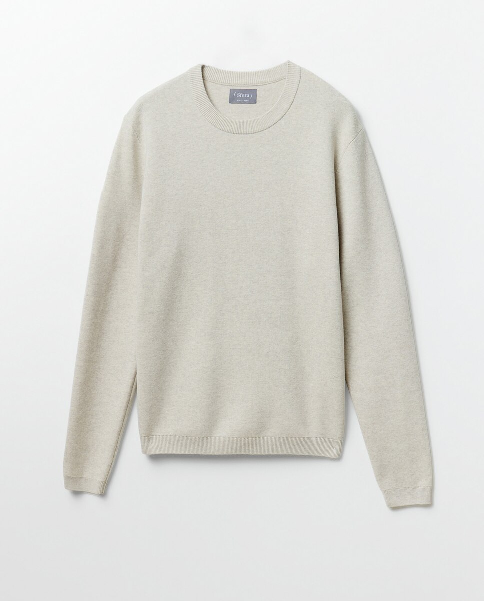 Camisola de Malha com Decote Redondo 120 Cru-6