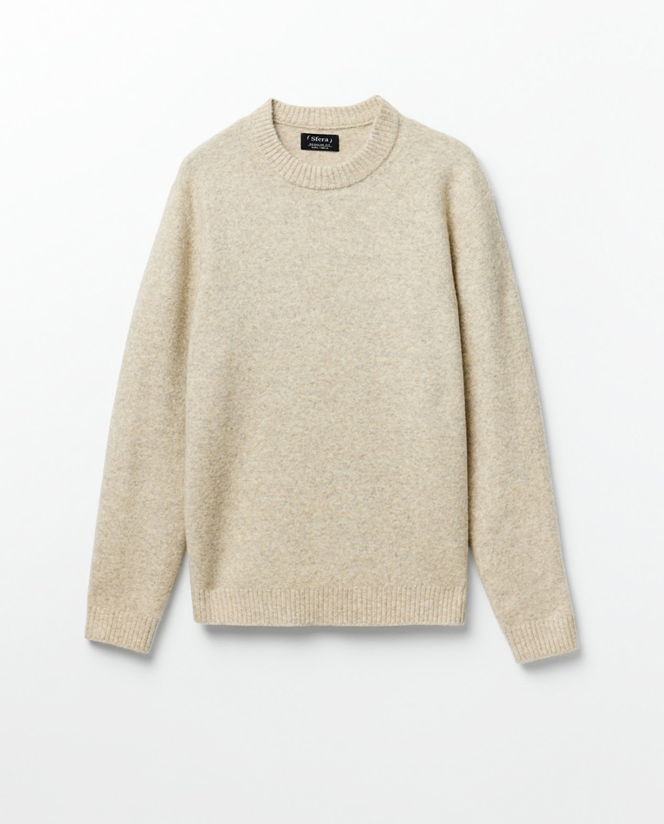 Jersey cuello redondo semibásico - Sfera - 120 Crudo 120 Crudo-7