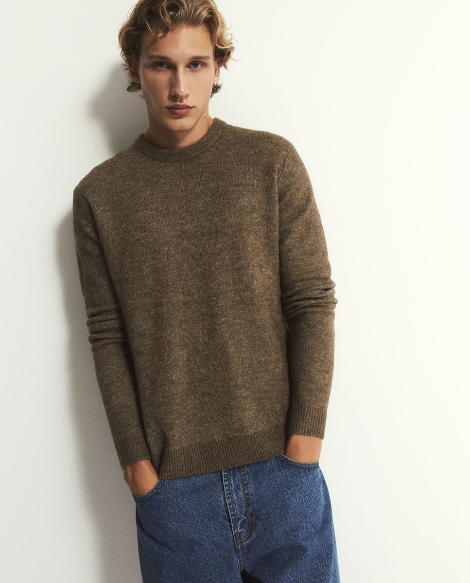 Imagen 3 de Jersey redondo lana - Sfera - 580 Musgo 580 Musgo