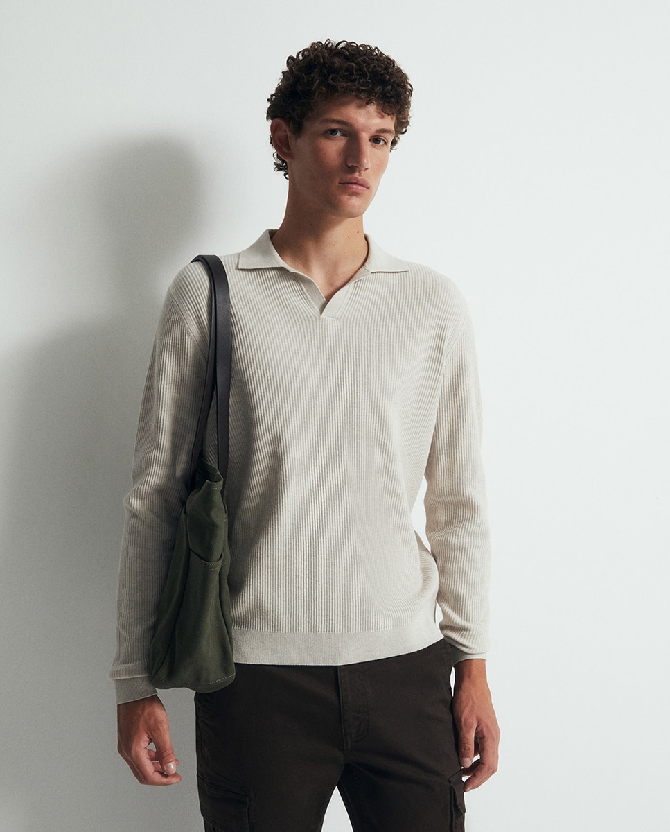 Imagen 0 de Jersey cuello polo half cardigan
