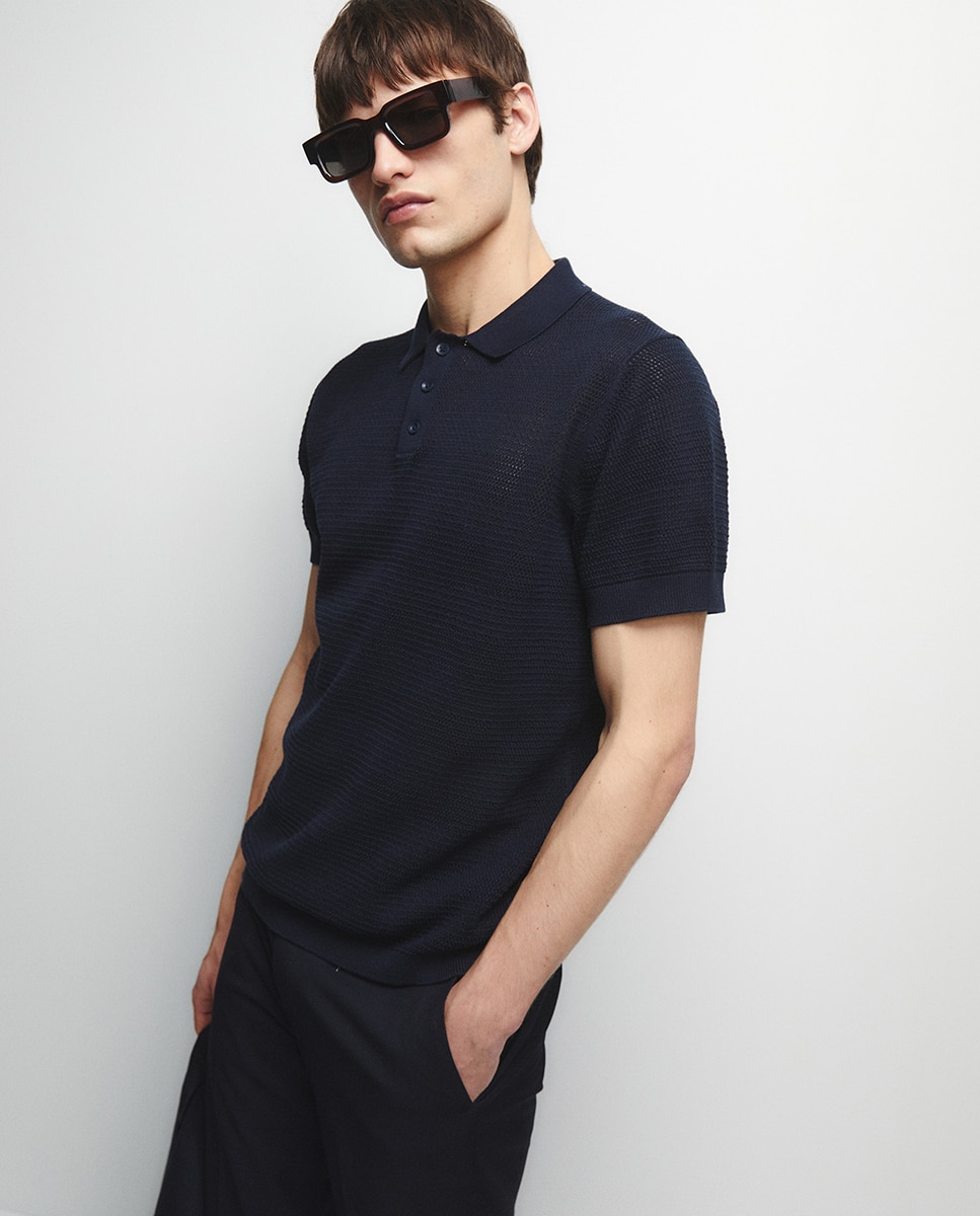 Sfera - Jersey polo calado.