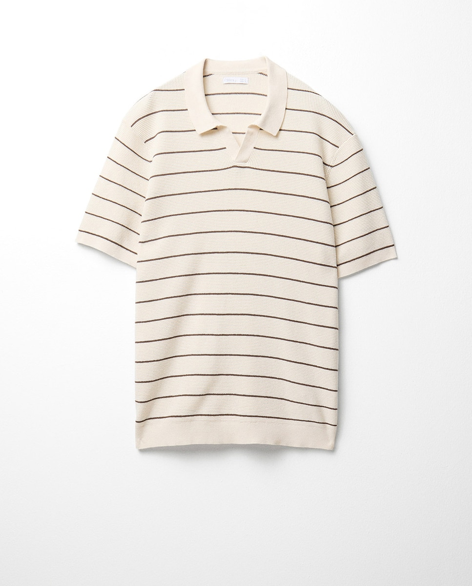 Imagem 0 de Camisola de malha com colarinho de pólo