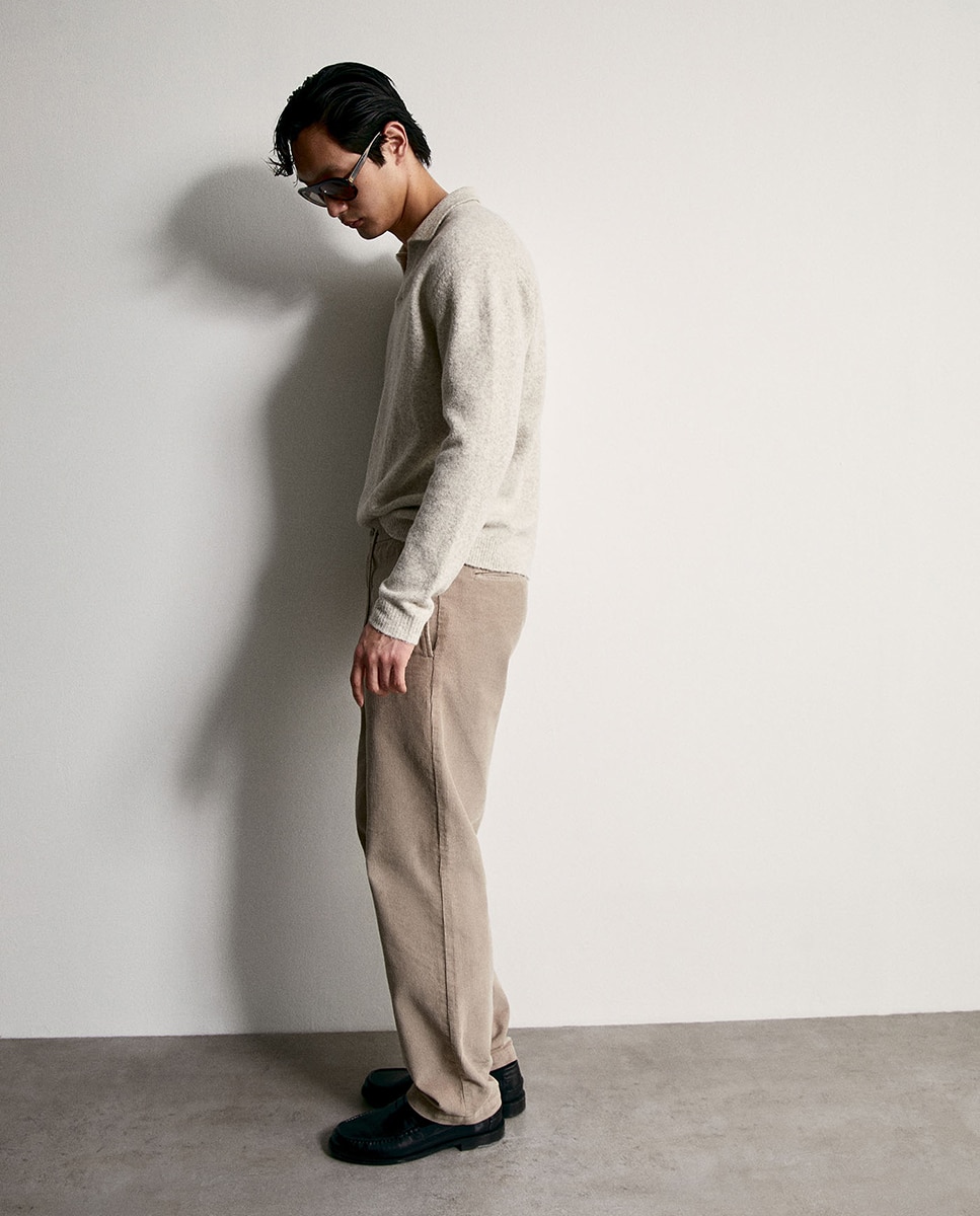 Jersey cuello polo - Sfera - Beige Beige-4