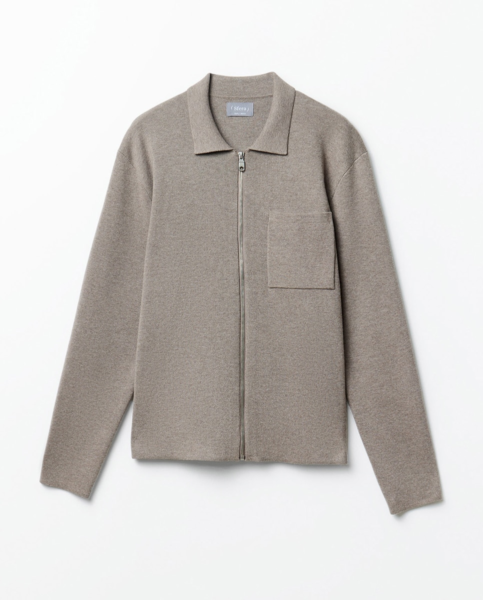 Chaqueta punto - Sfera - Visón claro Visón claro-6