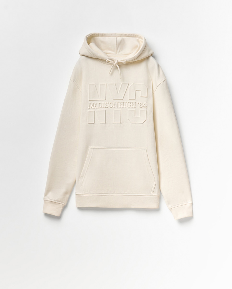 Sweatshirt com Relevo Cru-5