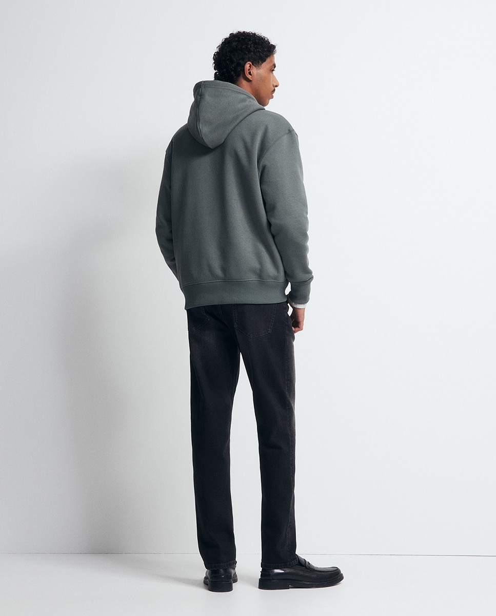 Sweatshirt com Efeito de Relevo Verde-4