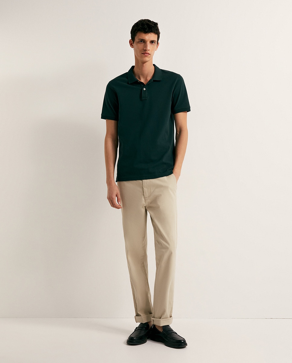 Polo de Piqué Verde-escuro-5