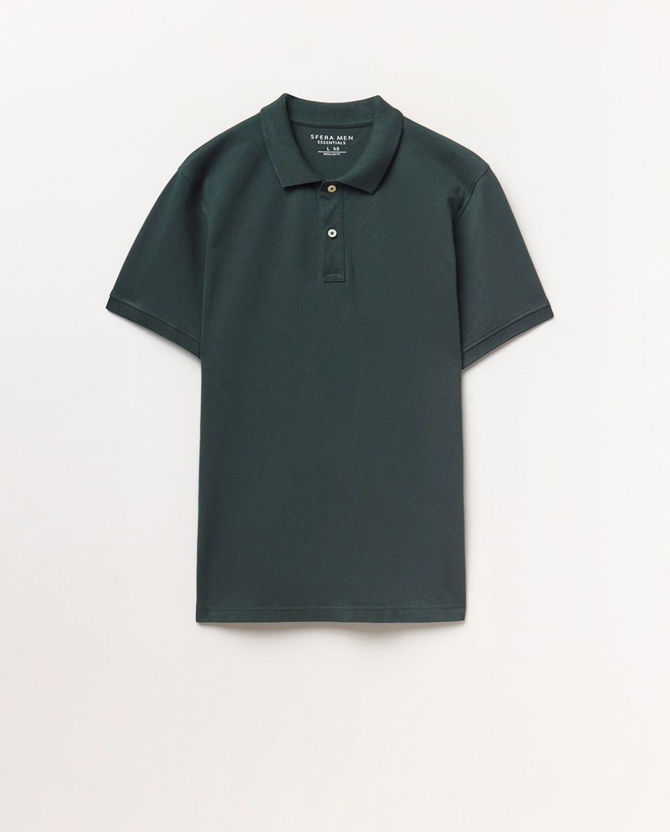Polo de Piqué Verde-escuro-9