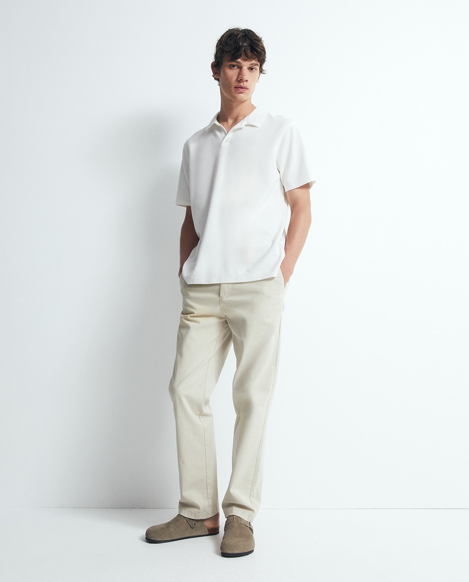 Polo com Estrutura Branco-marfim-5