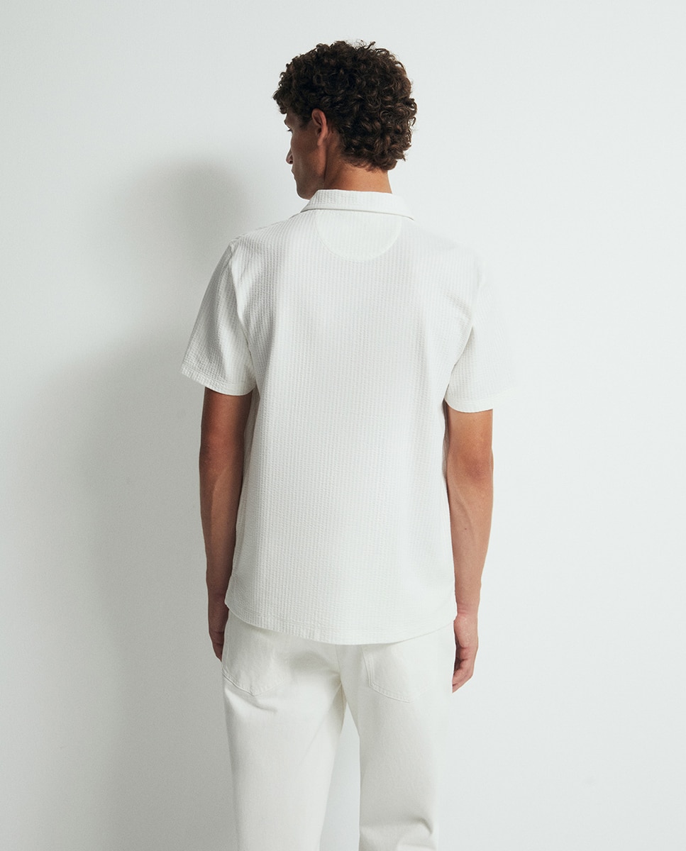 Polo Seersucker Branco-marfim-5