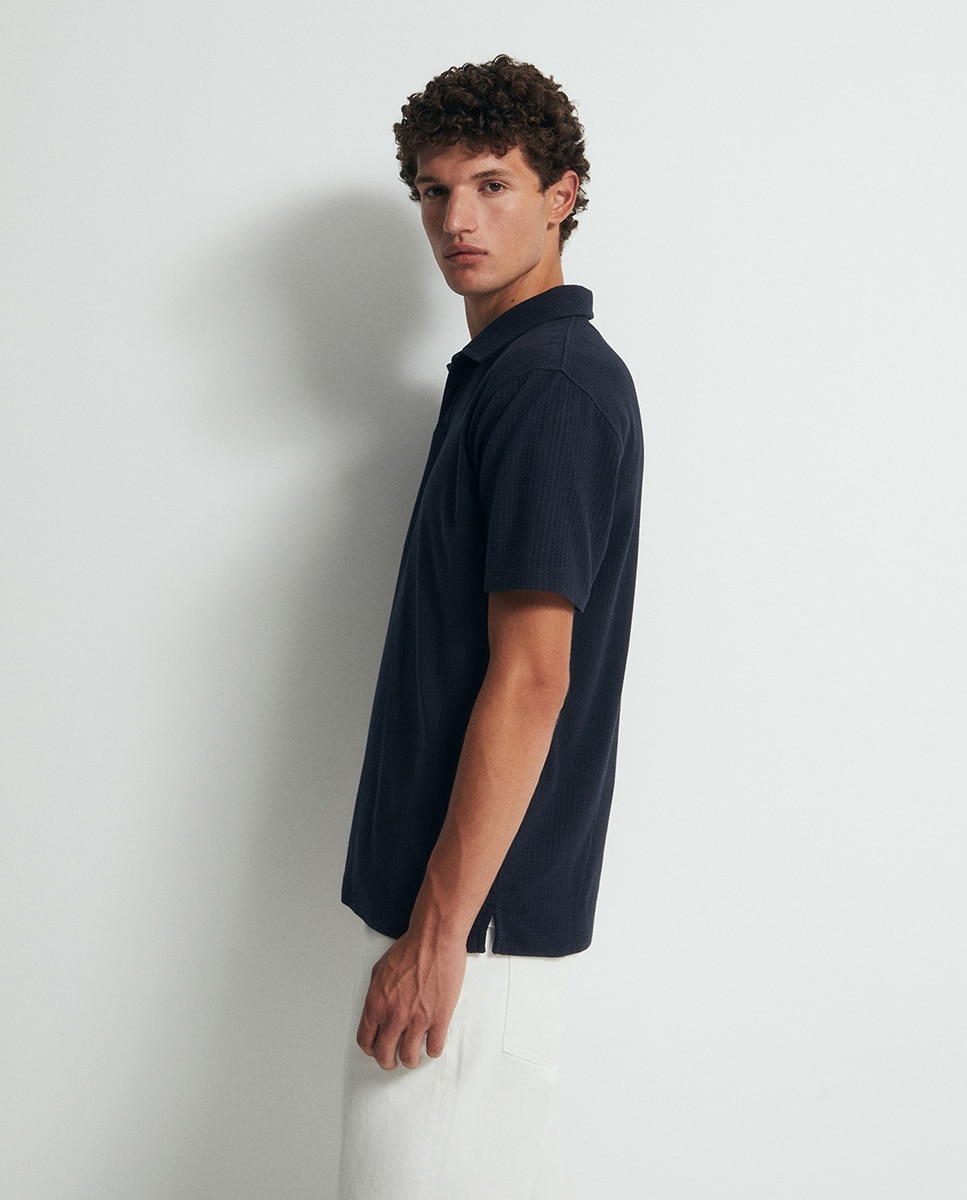 Polo Seersucker Azul-marinho-4