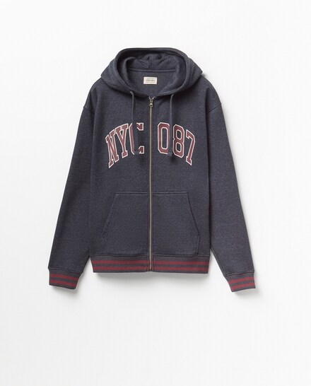 Sudadera abierta L Azul marino