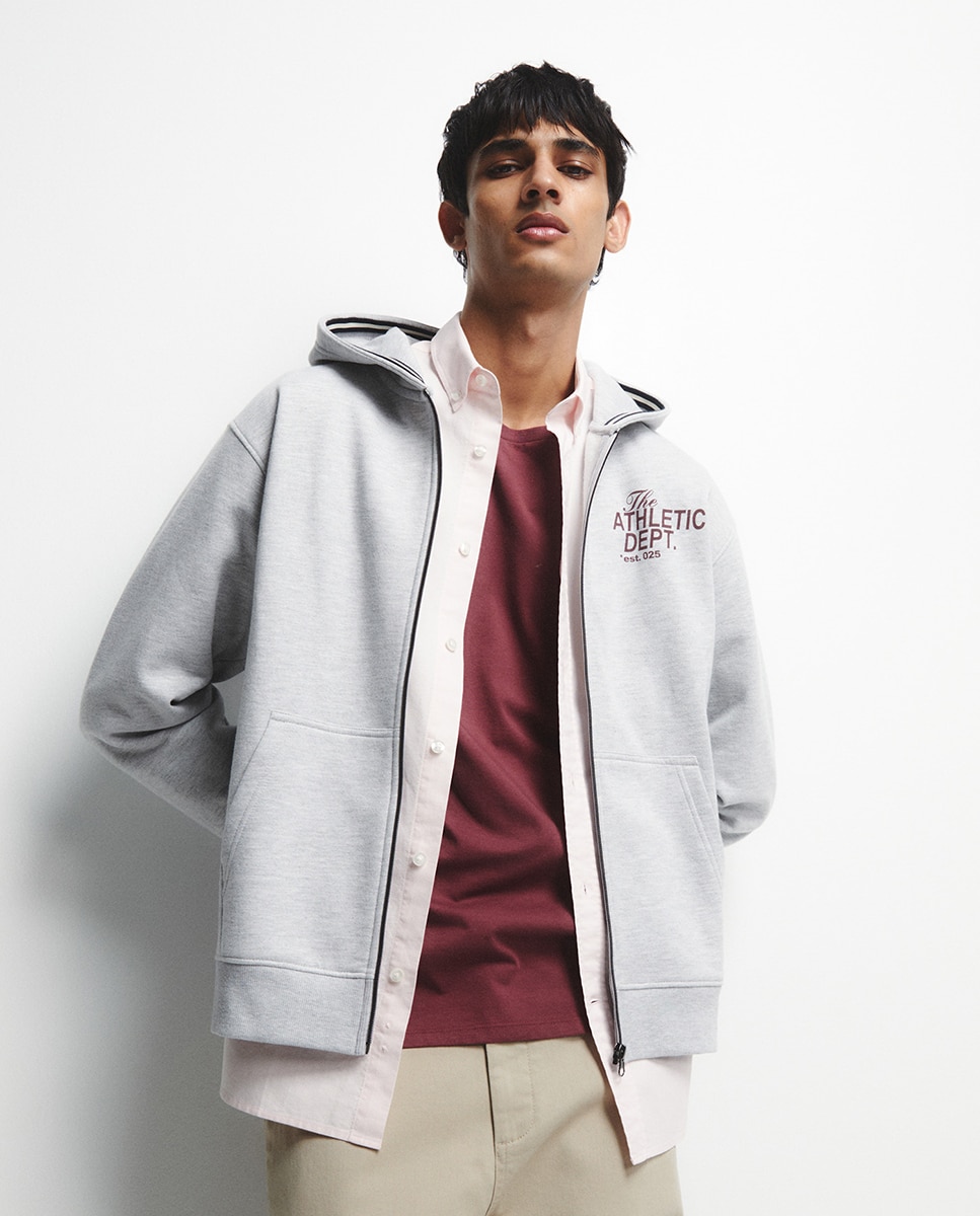 Sweatshirt Embossed Cinzento-claro-2