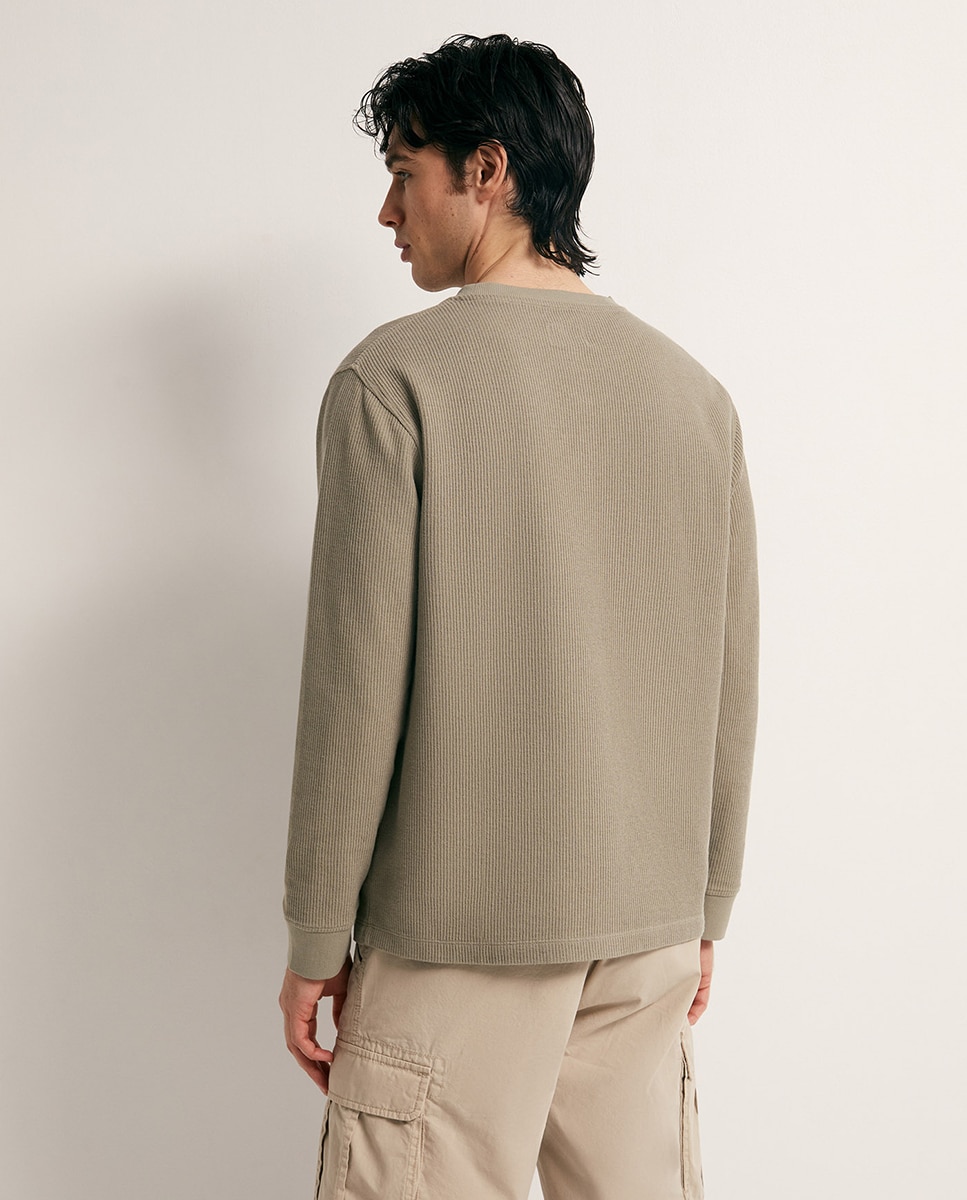 T-shirt com Estrutura Verde-4