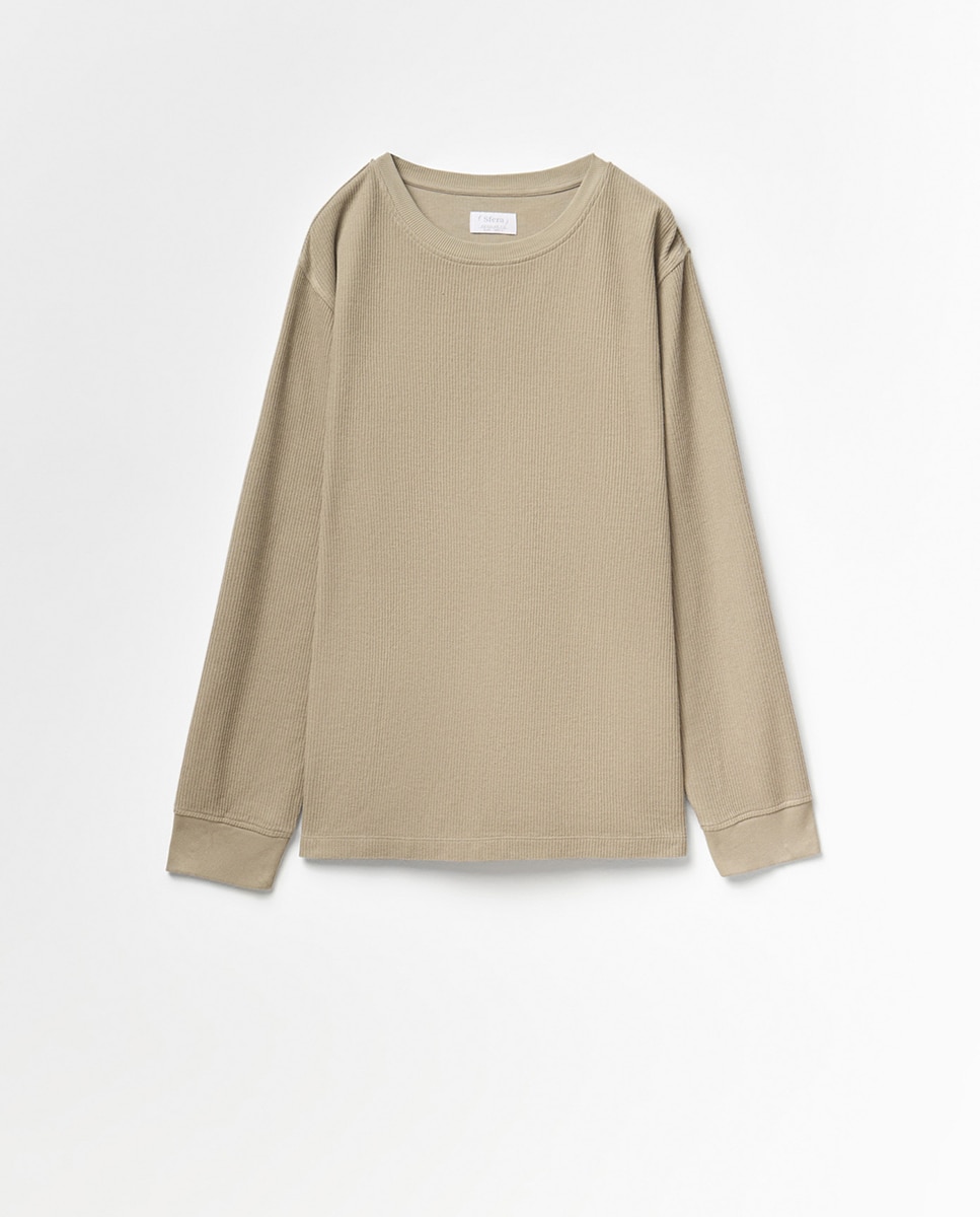 T-shirt com Estrutura Verde-5