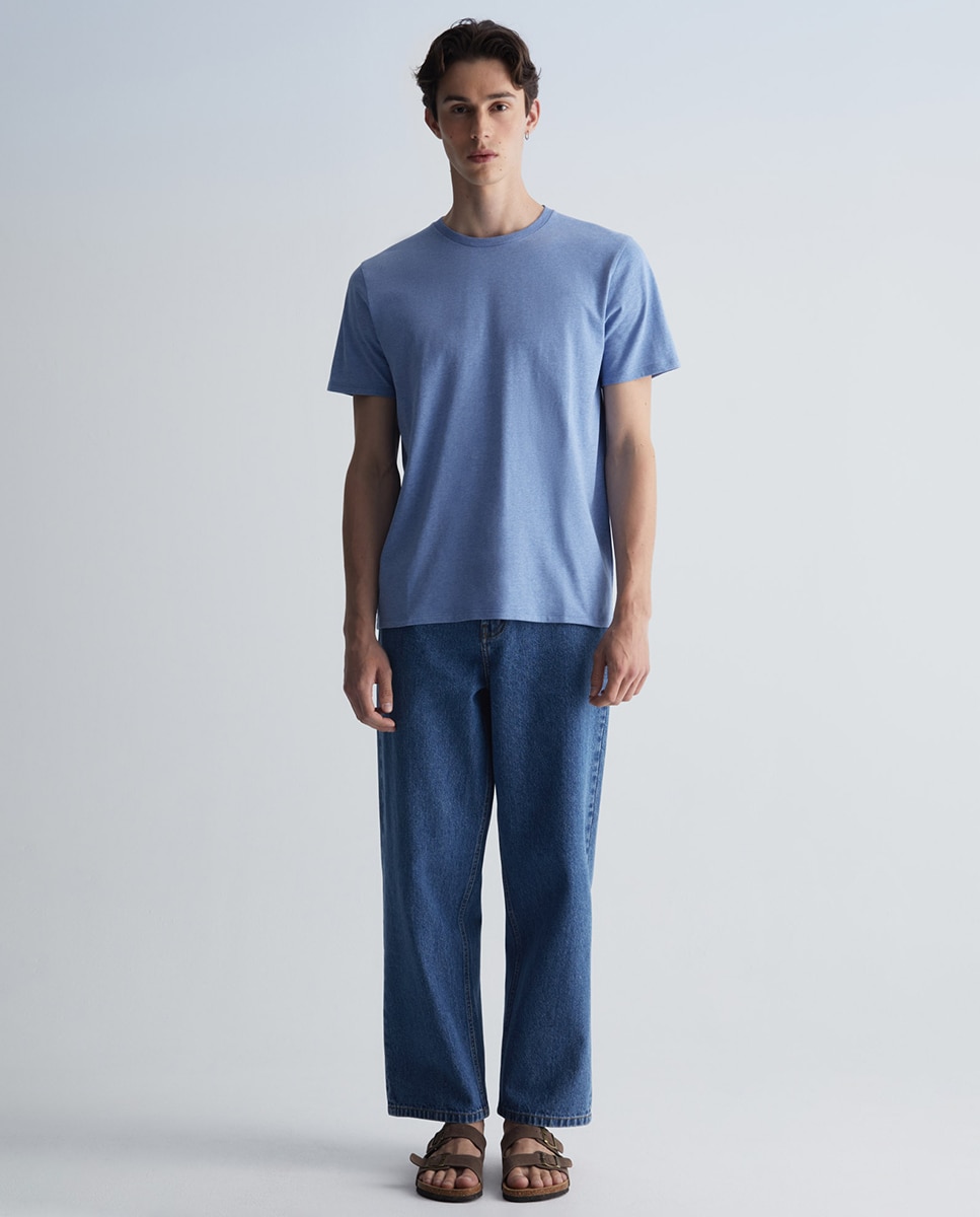 T-shirt lisa Azul-claro-2
