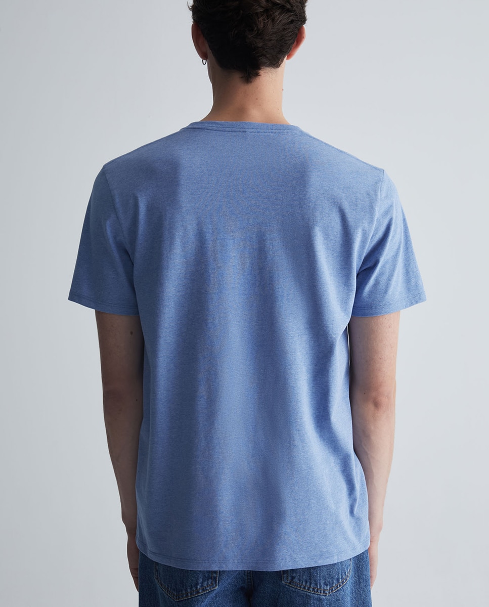 T-shirt lisa Azul-claro-4