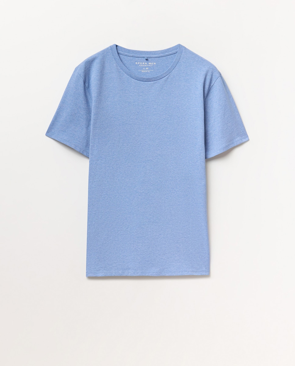 T-shirt lisa Azul-claro-5