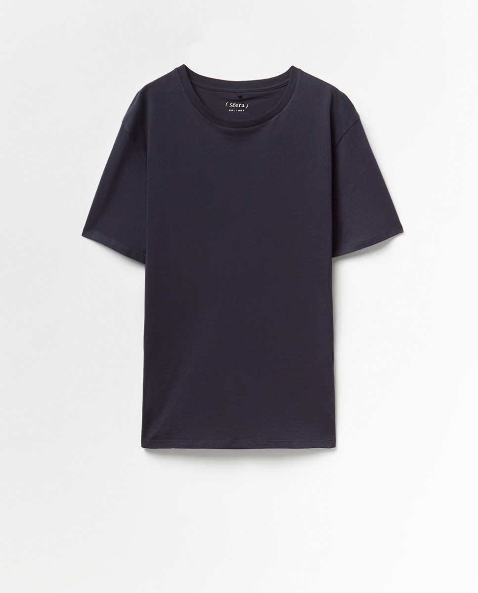 T-shirt lisa Azul-marinho-5