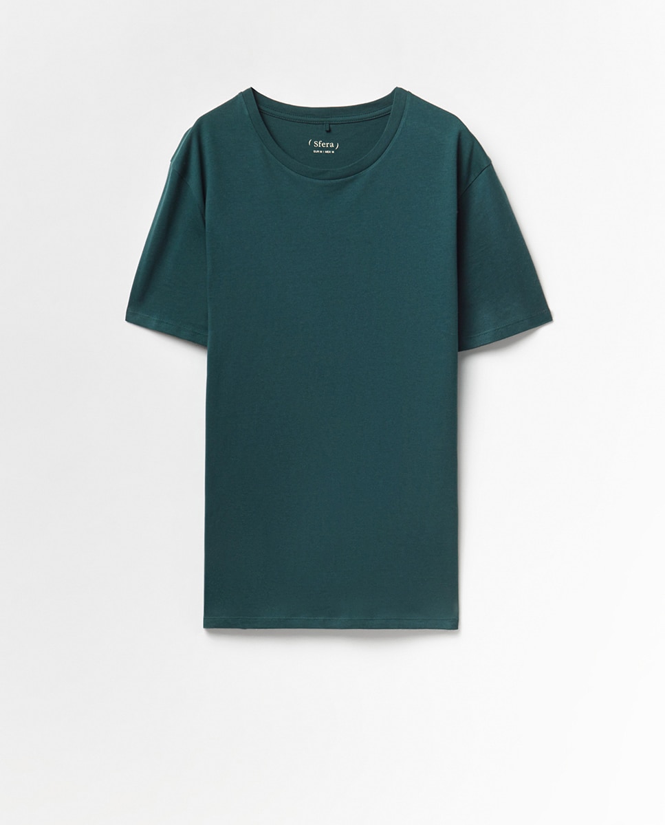 T-shirt lisa Verde-escuro-6
