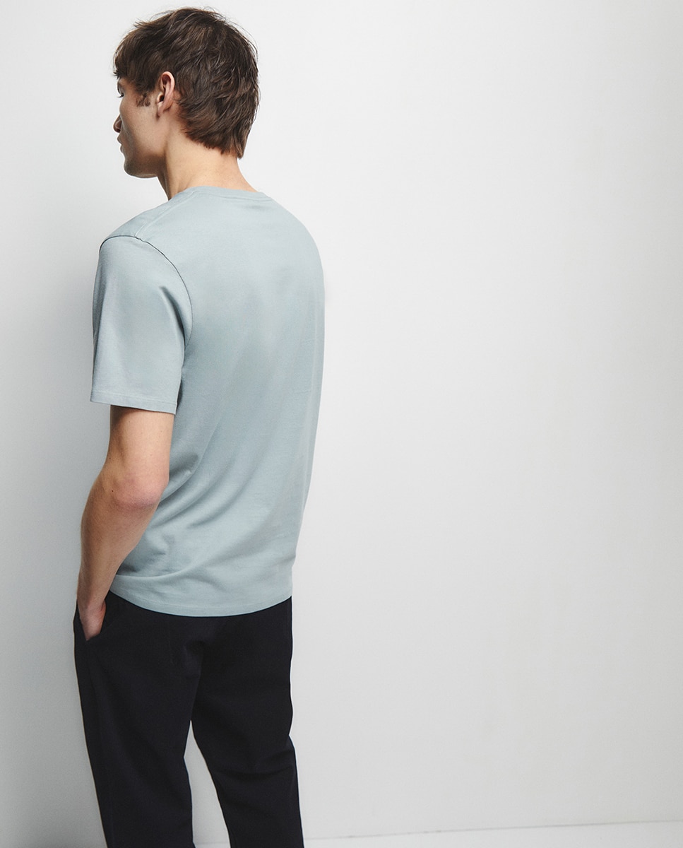 T-shirt lisa Verde-claro-4