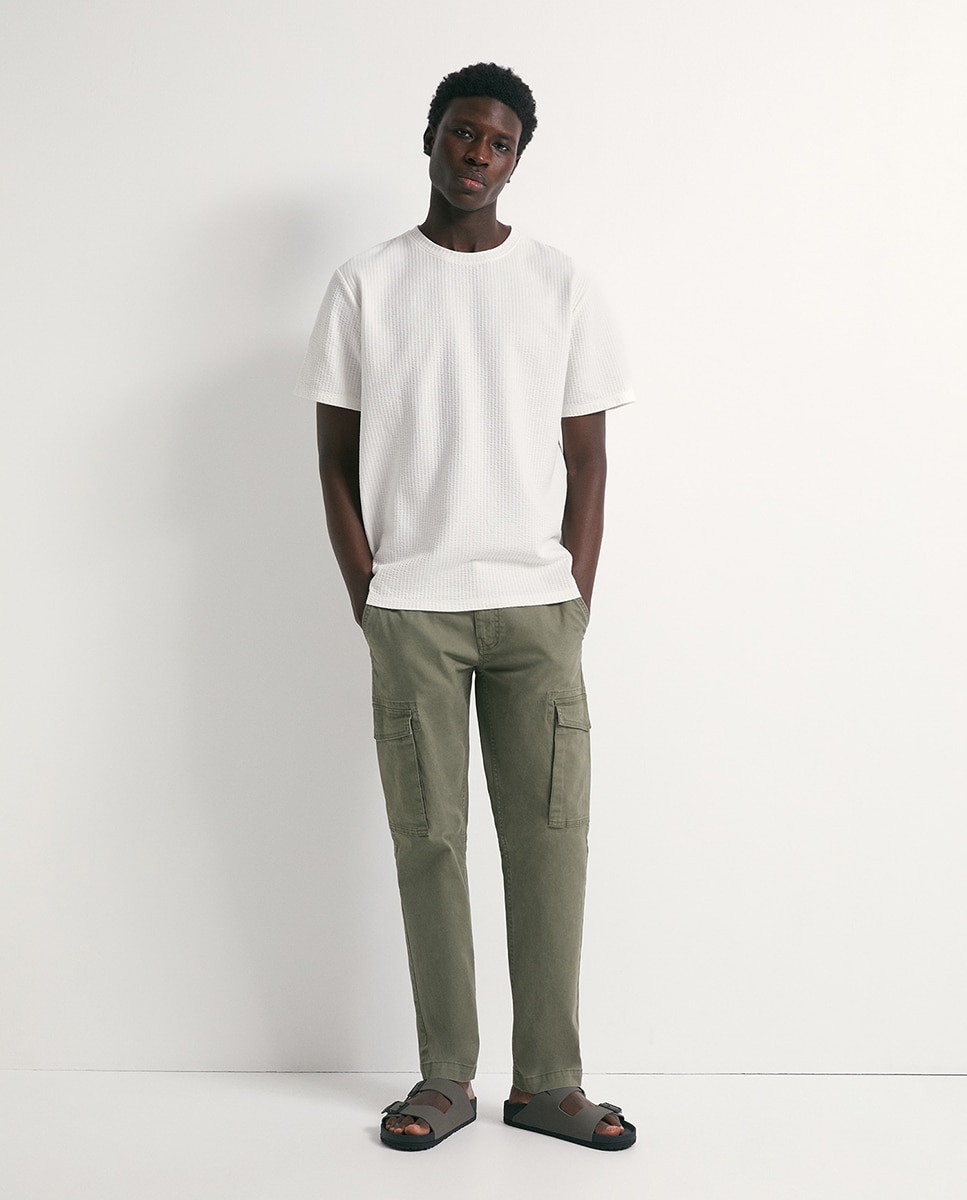 T-shirt Seersucker Branco-2
