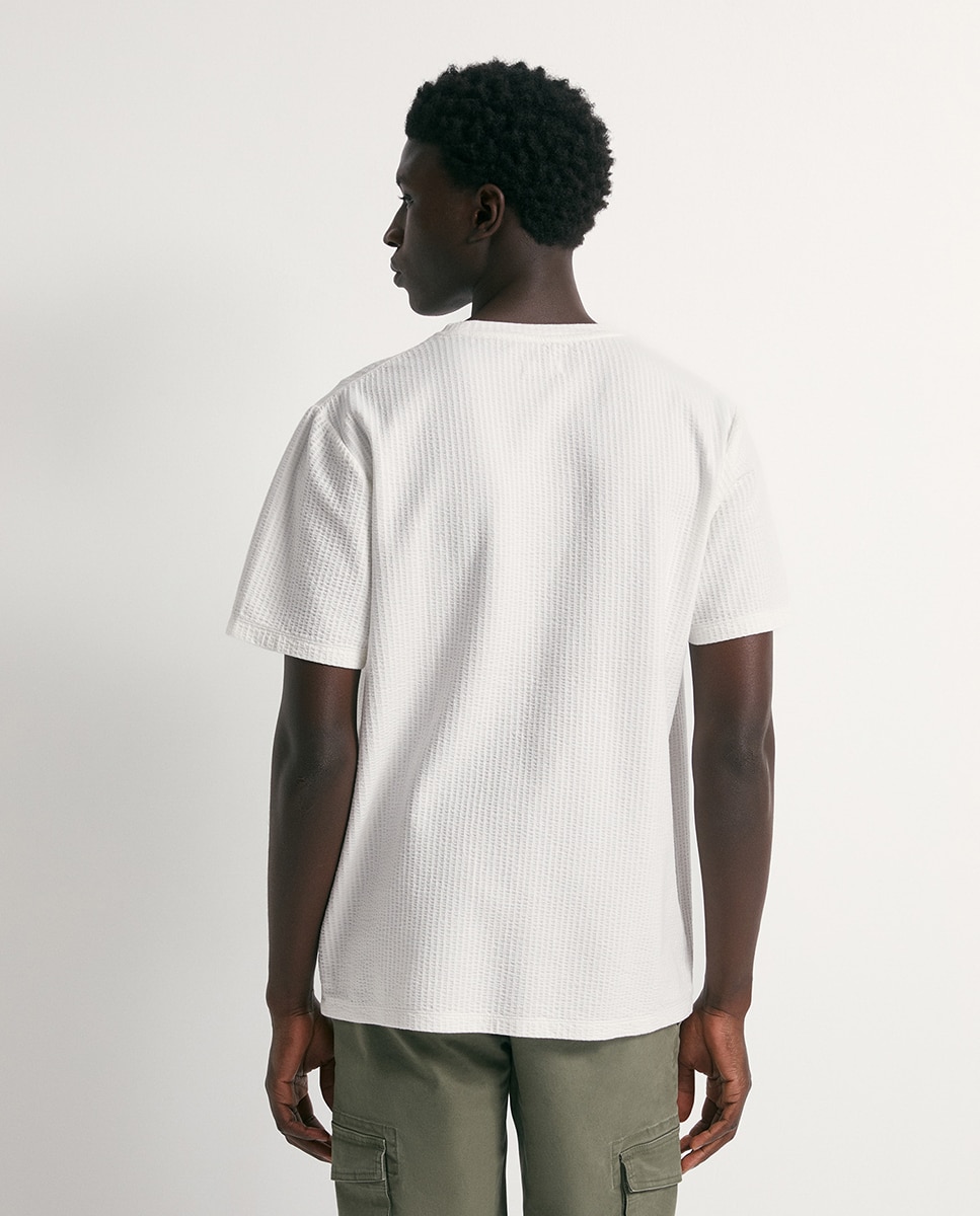 T-shirt Seersucker Branco-4