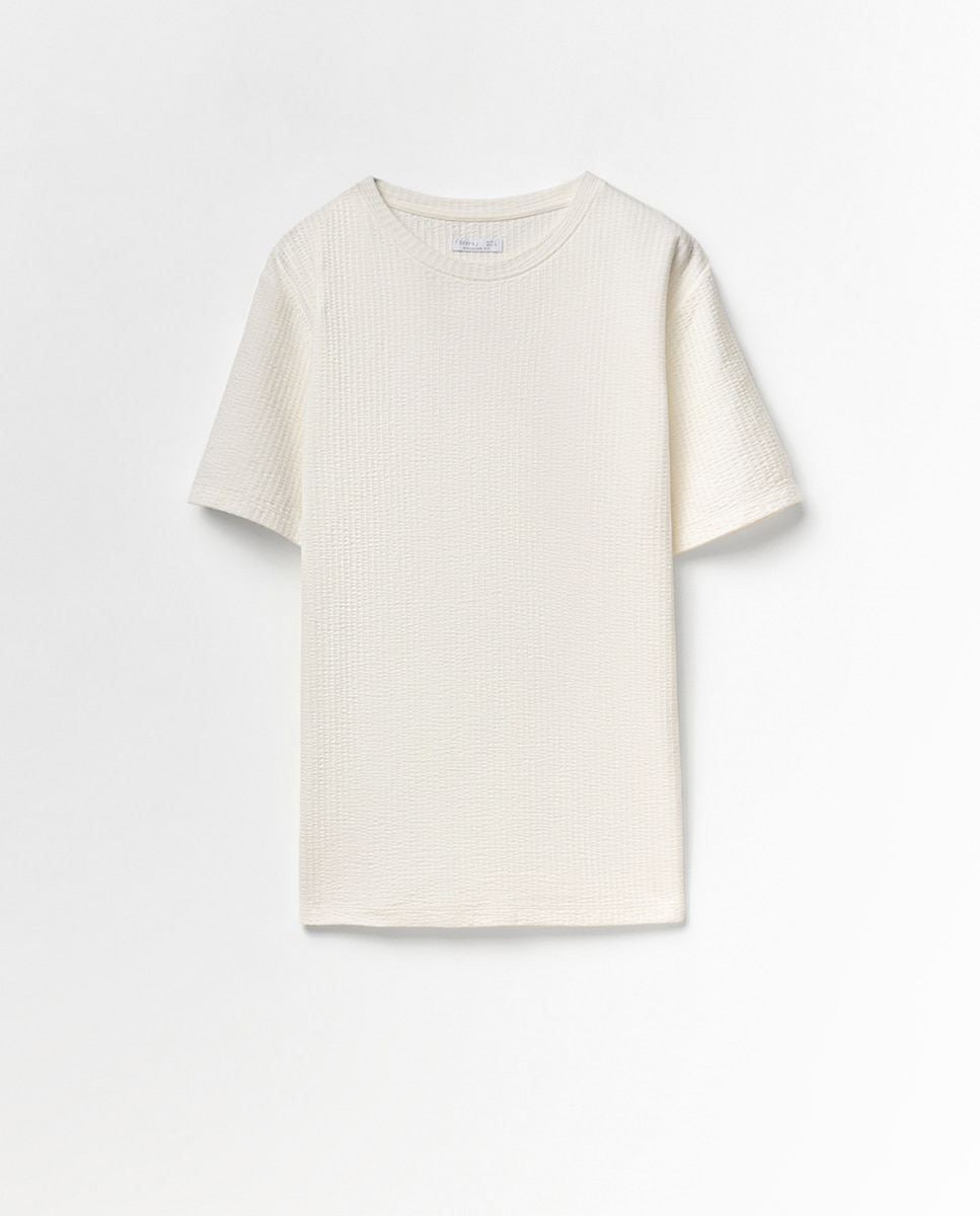 T-shirt Seersucker Branco-5
