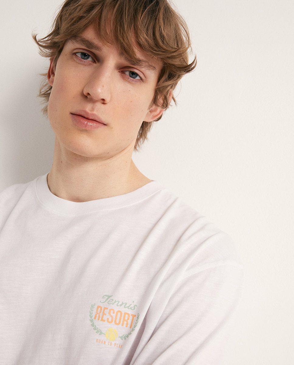 T-shirt Tennis Palms Branco-3
