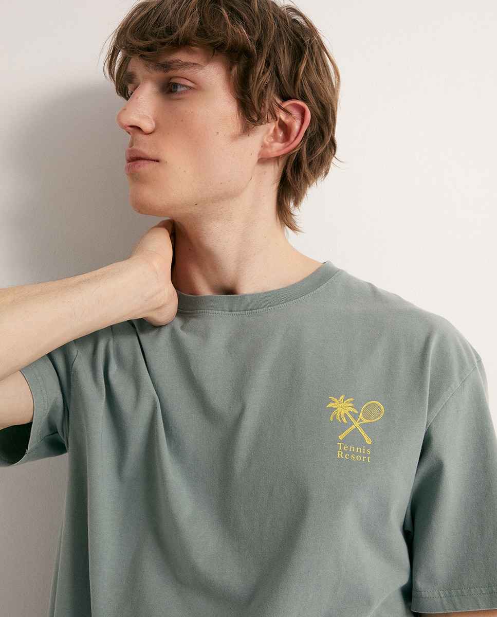T-shirt Tennis Tree Verde-4