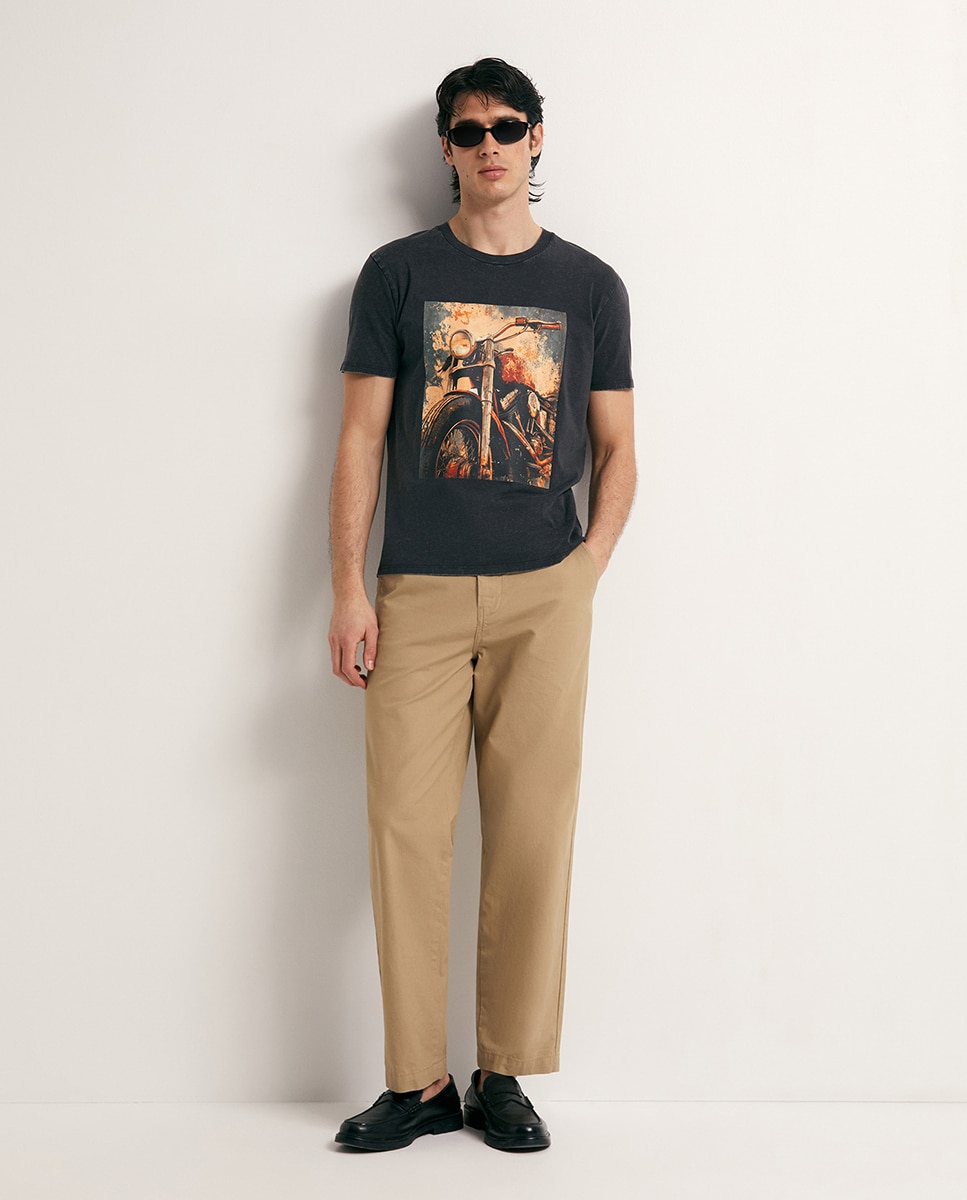 T-shirt Rusty Motorcycle Preto-2