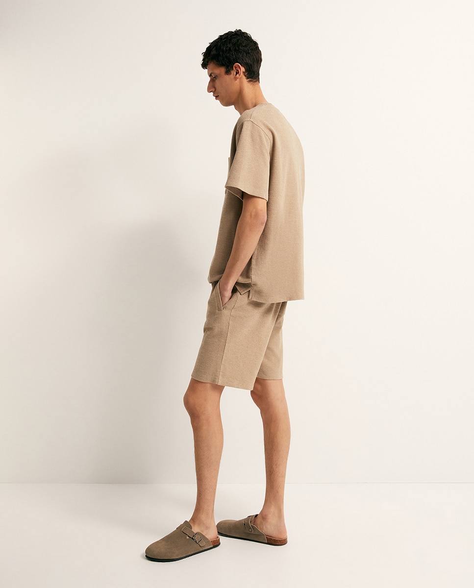 T-shirt Rústica Castanho-claro-6