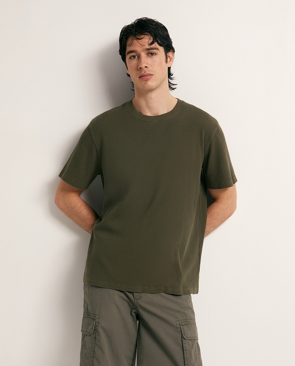 Imagem 0 de T-shirt com Estrutura e Efeito Lavado