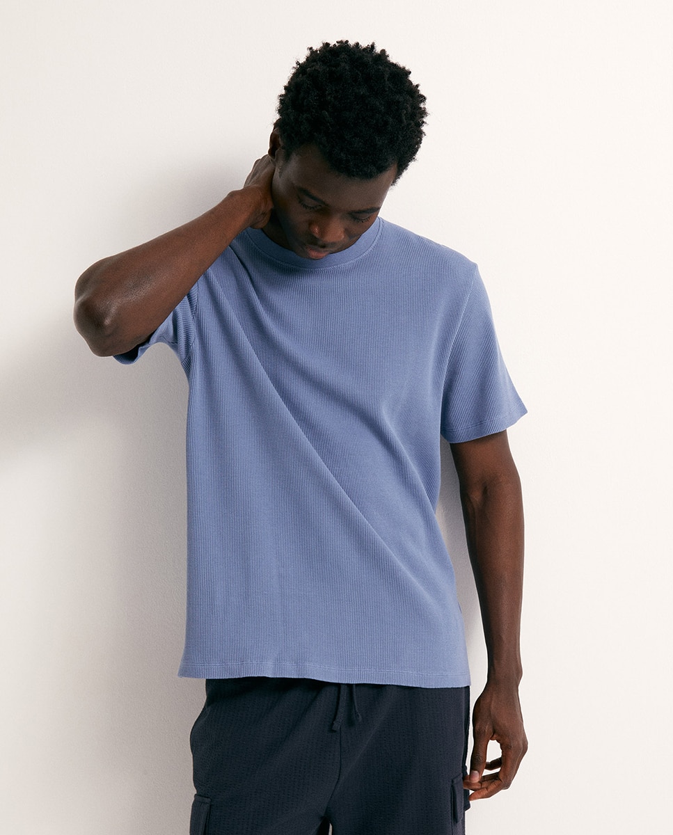 Imagem 0 de T-shirt com Estrutura e Efeito Lavado