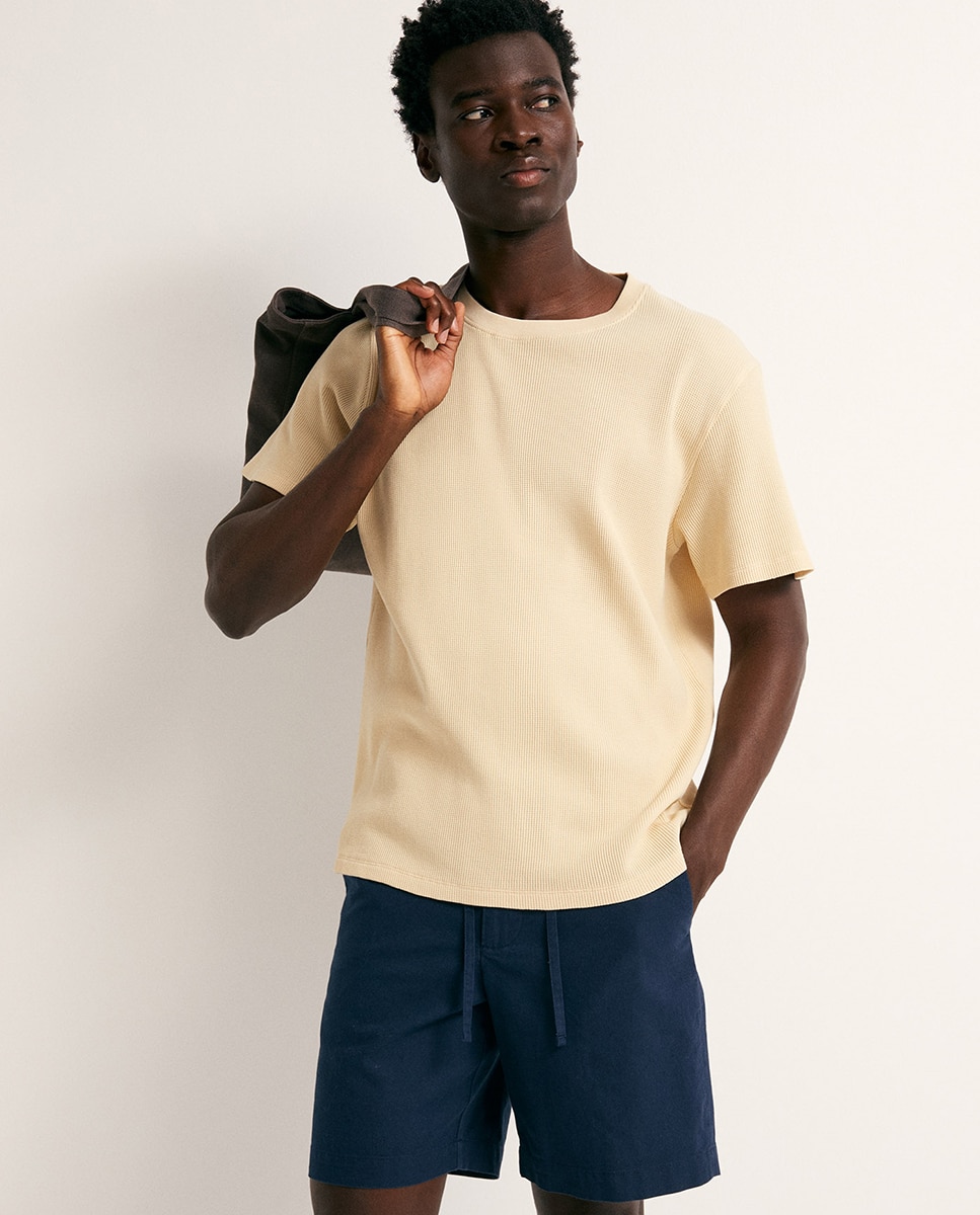 Imagem 0 de T-shirt com Estrutura e Efeito Lavado