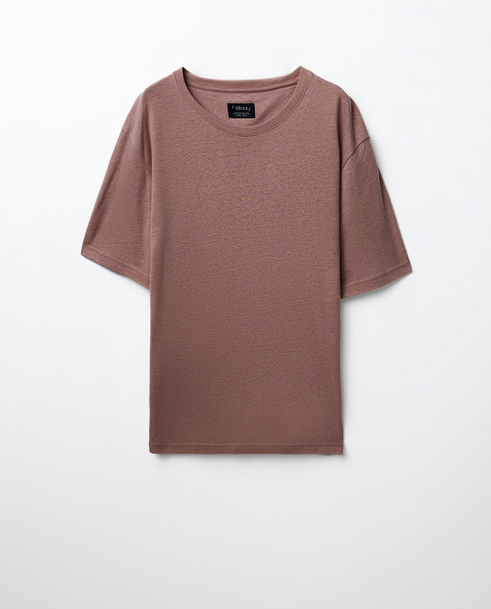 T-shirt de Linho Marinho-6