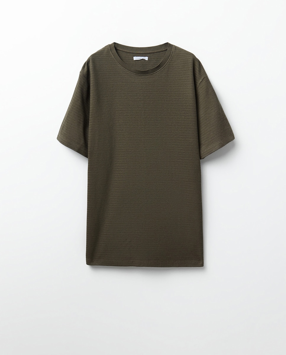 T-shirt com Estrutura 520 Caqui-5