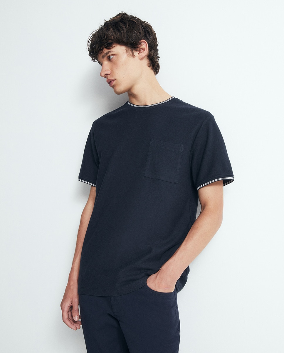 Imagem 0 de T-shirt com Estrutura Rib