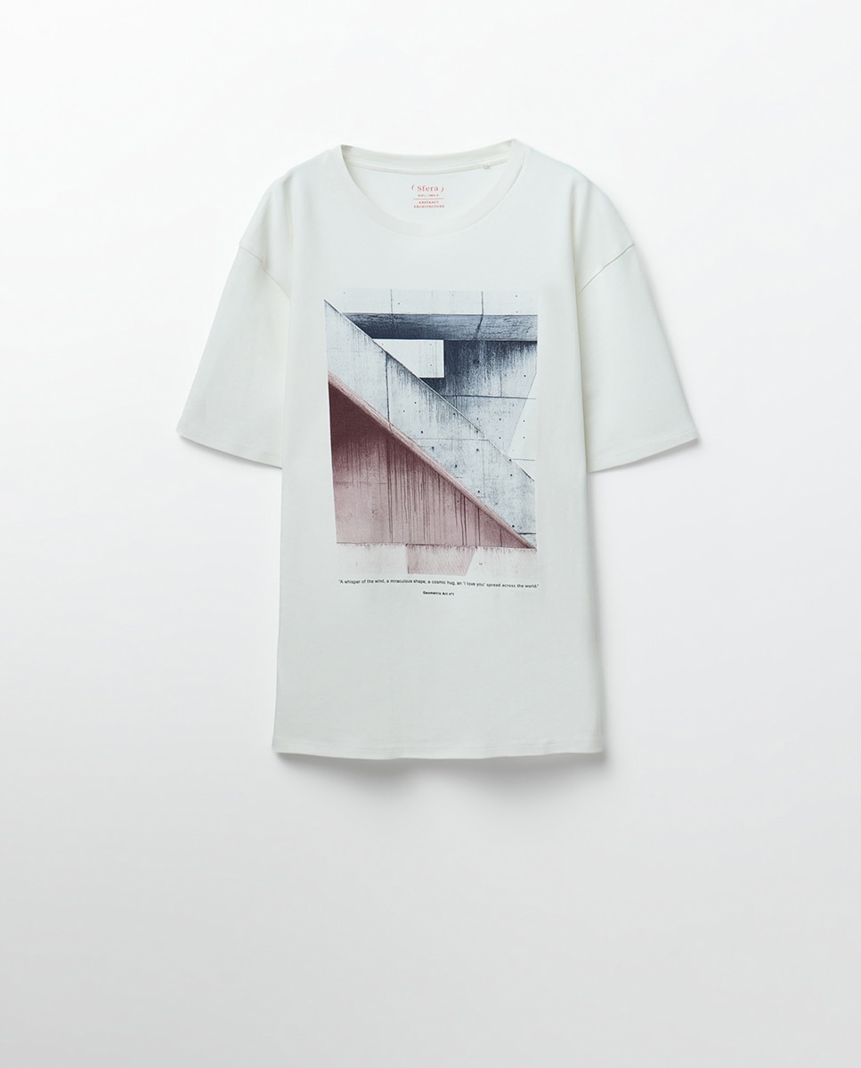 T-shirt Abstrata Branco-5