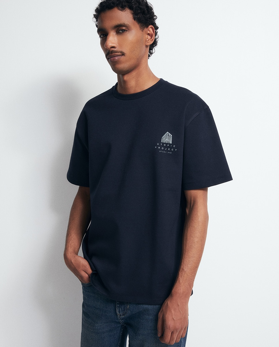 Imagem 0 de T-shirt com Estampado Gráfico Architecture