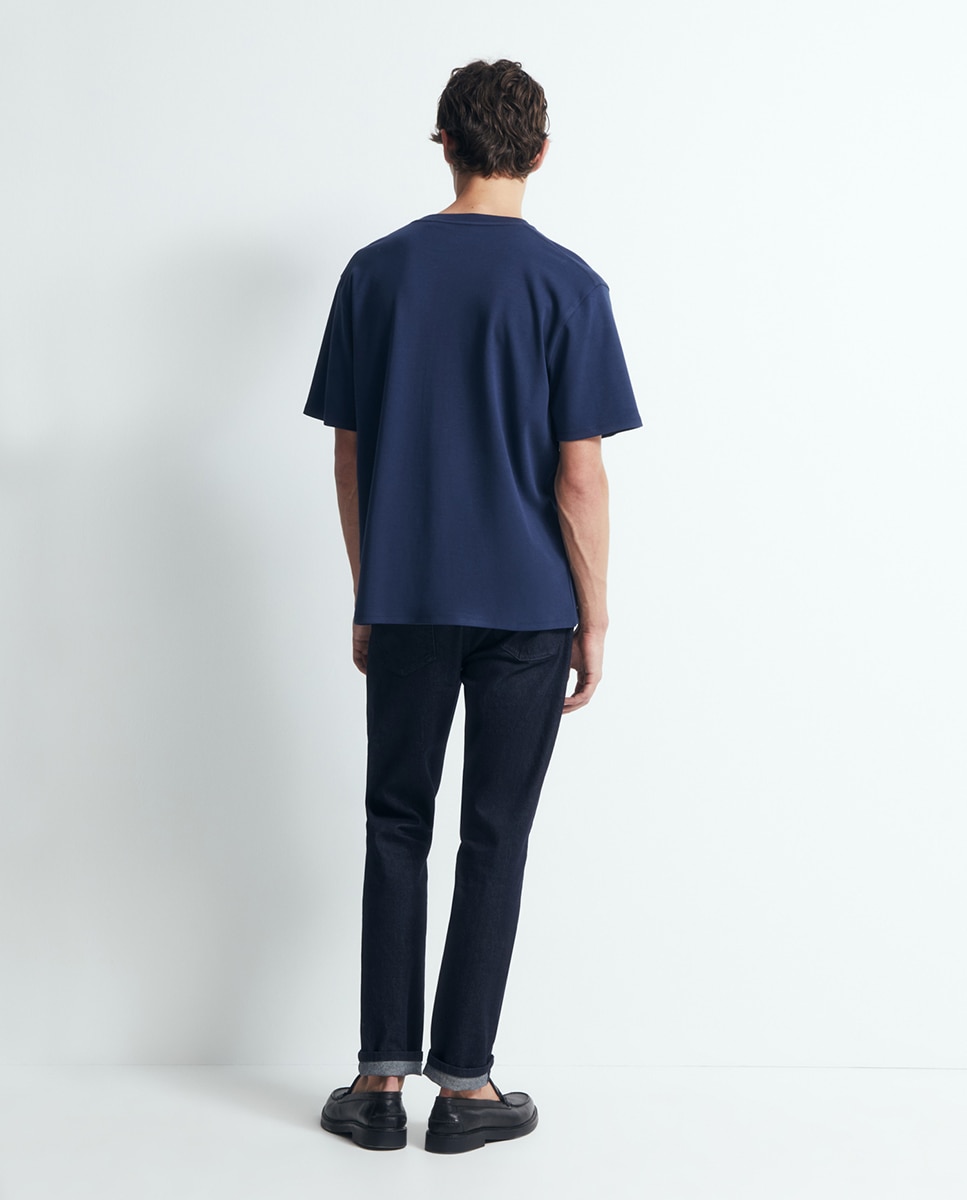 T-shirt Abstrata Azul-marinho-4