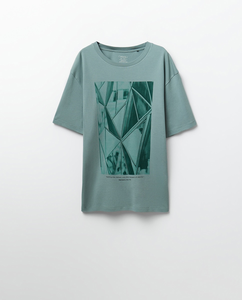 T-shirt Abstrata Verde-5