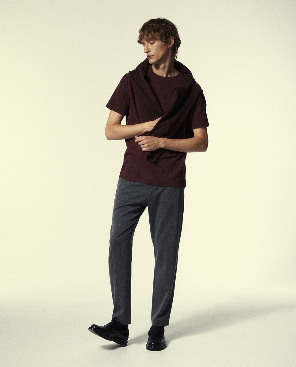 T-shirt com Estampado Gráfico Art Ottoman Bordeaux-2