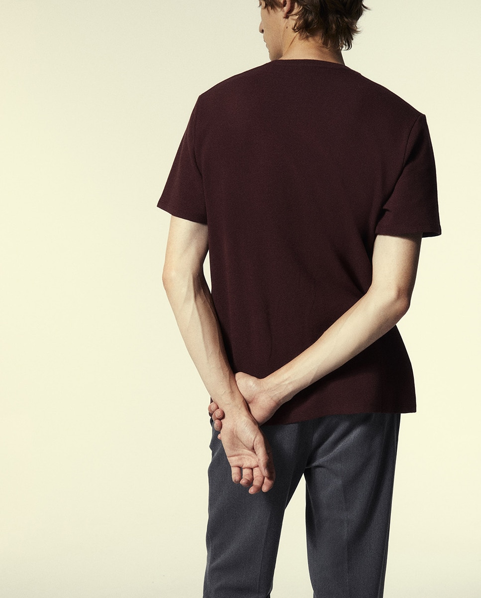 T-shirt com Estampado Gráfico Art Ottoman Bordeaux-4