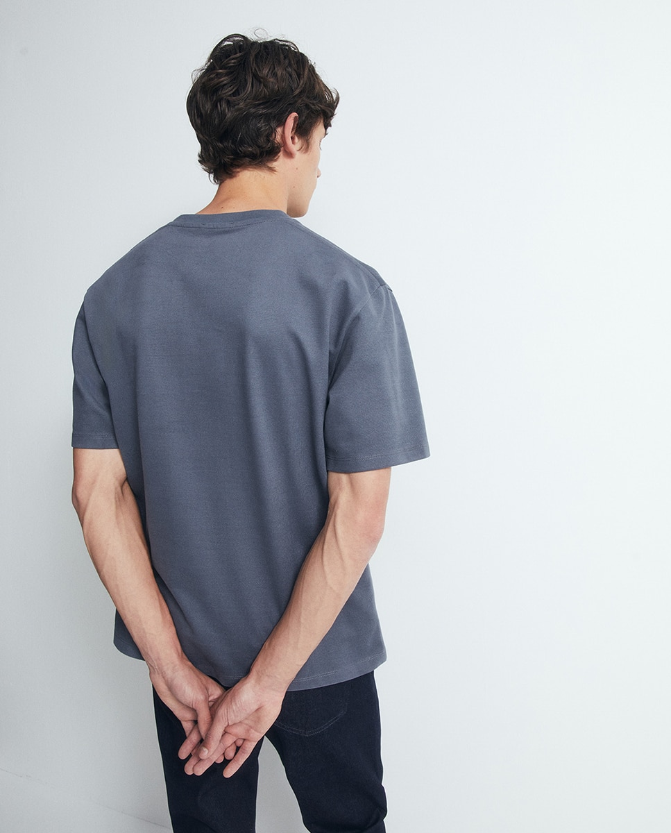 Camiseta heavy weight - Sfera - Azul oscuro Azul oscuro-5