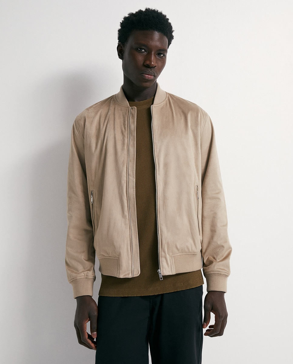 Blusão de Camurcina Bege-2