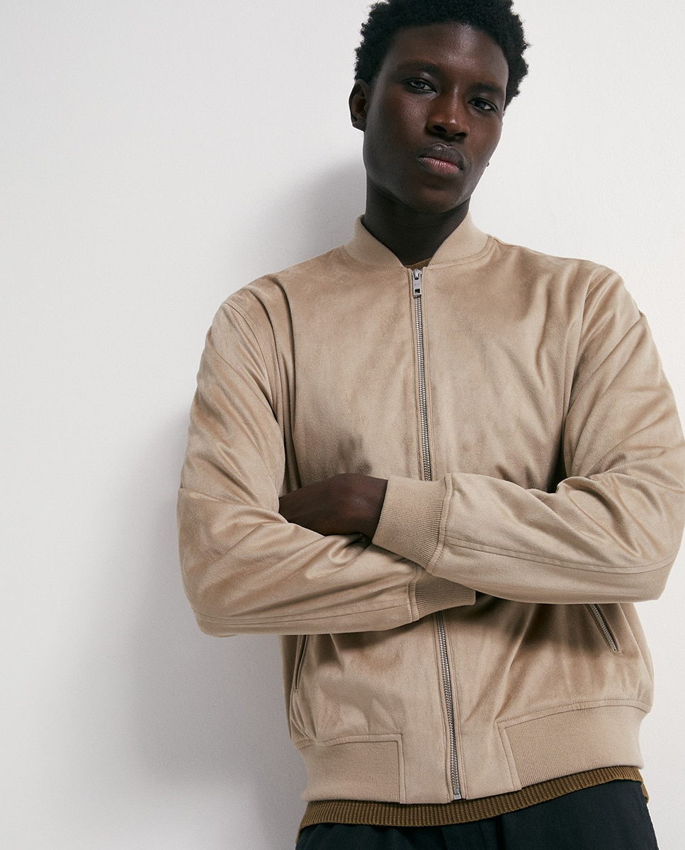 Blusão de Camurcina Bege-3