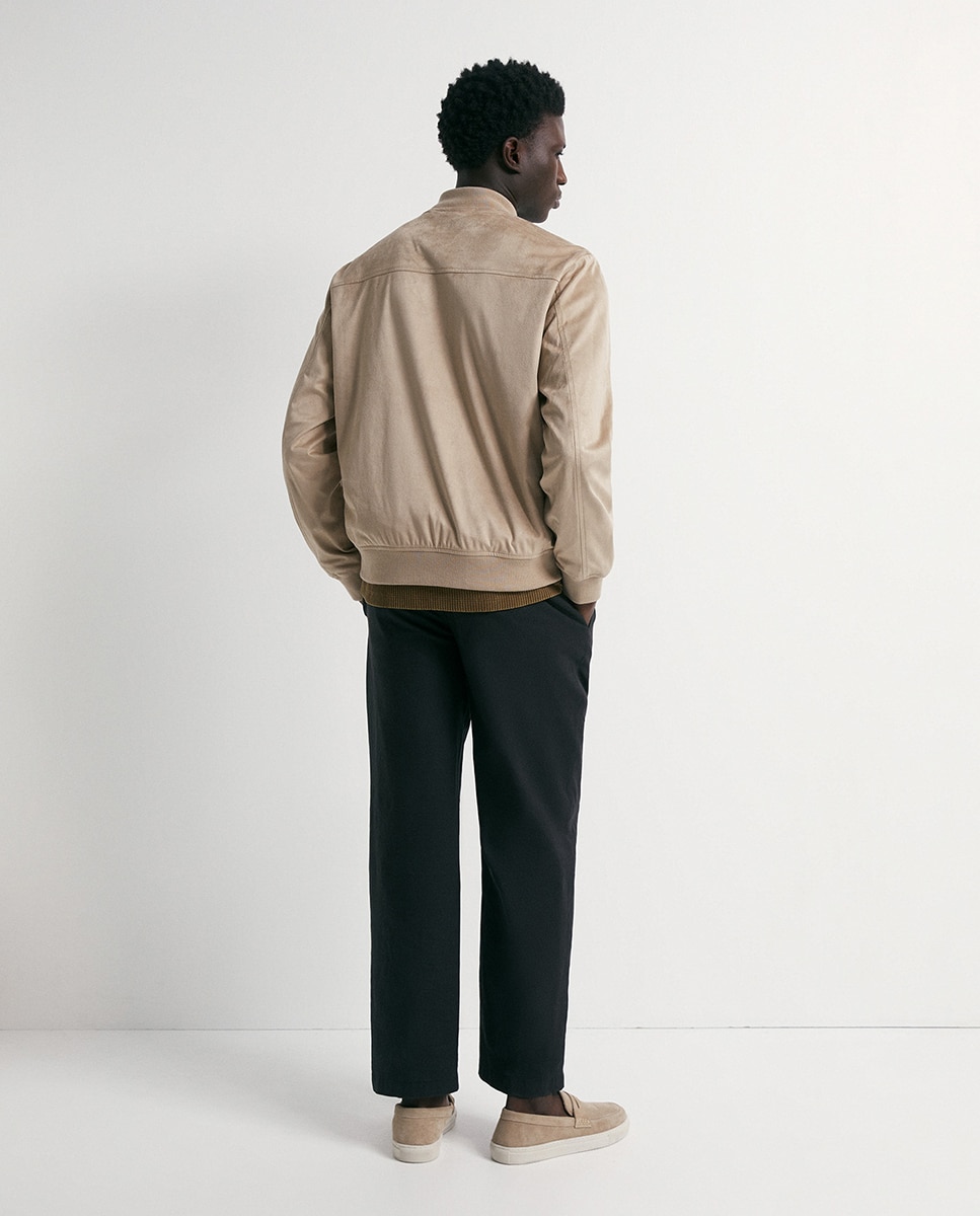 Blusão de Camurcina Bege-4